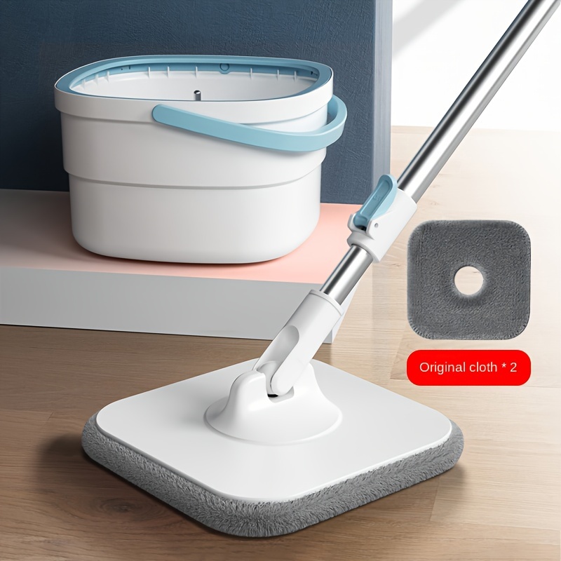 Kitchen + Home Mop and Bucket - Self Cleaning Flat Mop with Bucket