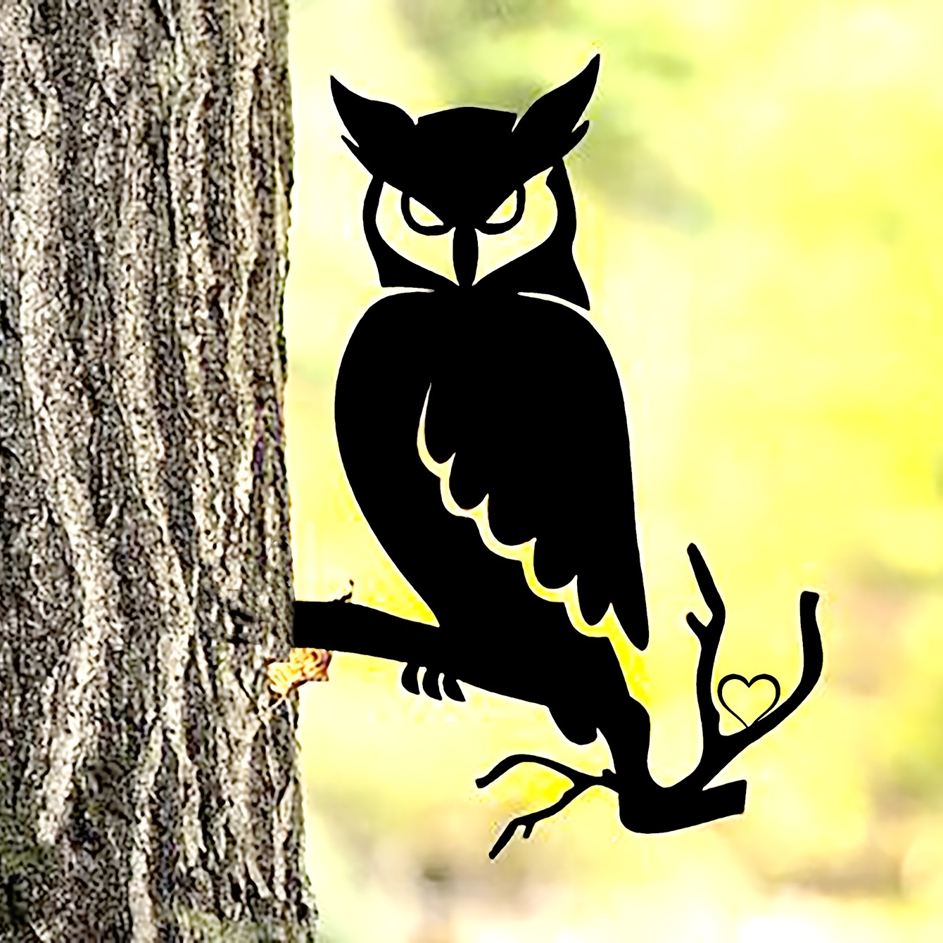owl on a branch silhouette