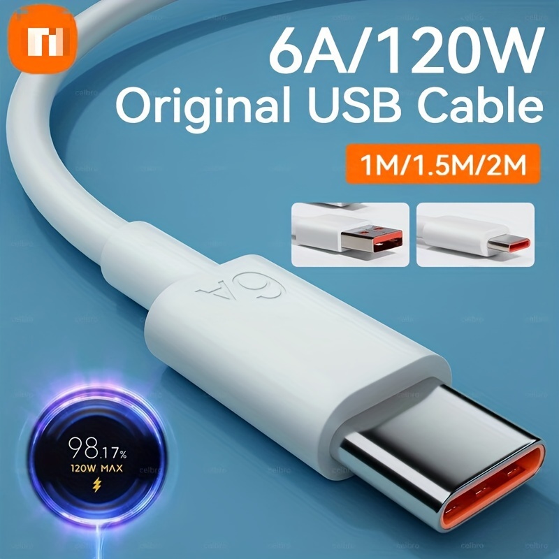 Câble USB C [Lot de 2/1M+1.8M] 120W 6A Cable USB Type C Câble
