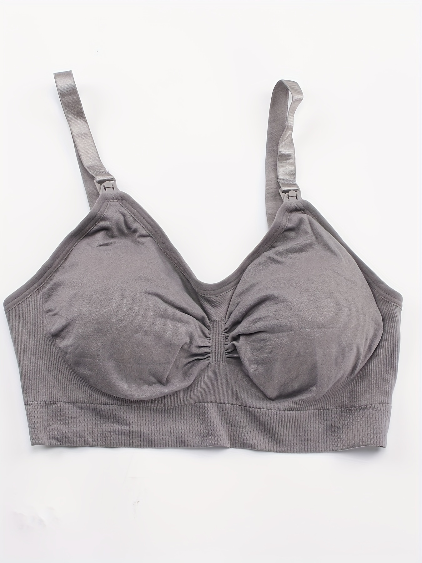 3pcs Women's Elastic Front Button Lingerie Postpartum Feeding Bras