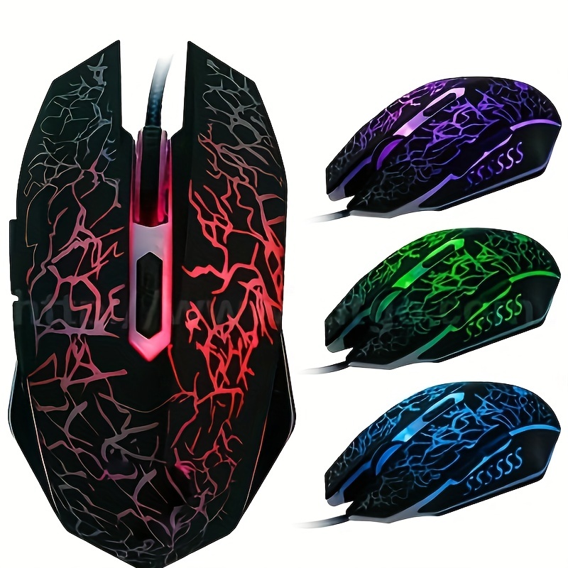 Gaming Mouse 2400 DPI Optical Colorful LED Computer 6-Button USB Mouse With  RGB BackLight Mute Mice For Desktop Laptop Computer Gamer Mouse