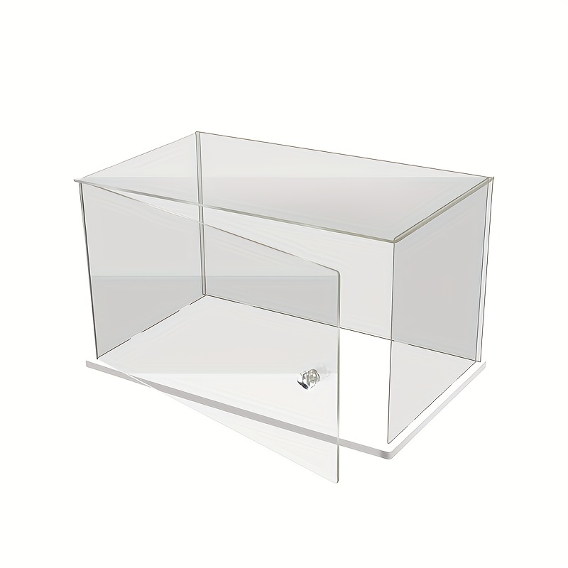 1 pc clear acrylic display cabinet assembly box can make your collection more beautiful and keep your room tidy suitable for dustproof storage and protection of toys shoes bags and cosmetics the display cabinet that can open the door