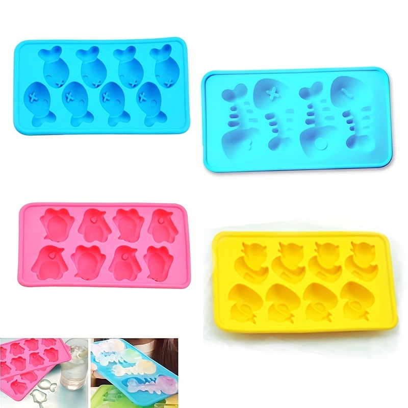 Cute Shapes Ice Cube Tray, Penguin Ice Cube Mold, Make 4 Penguin Ice Cubes  for Chilling Cocktails Iced Coffee Juice Milk Tea, Silicone Fun Ice Mold