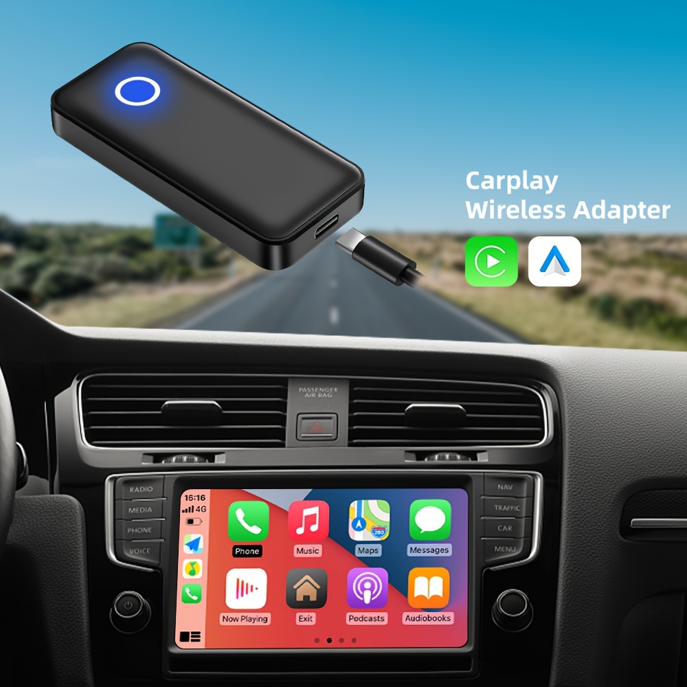 NEW Wireless CarPlay Adapter for lPhone Android Auto Car Adapter Apple Wireless  Carplay Dongle Plug Play 5GHz WiFi Online Update