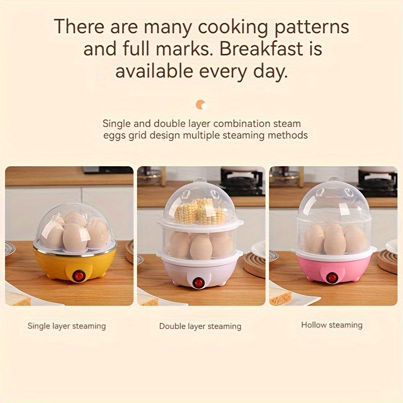 1 2 grid white fun kitchen breakfast portable microwave egg cooker