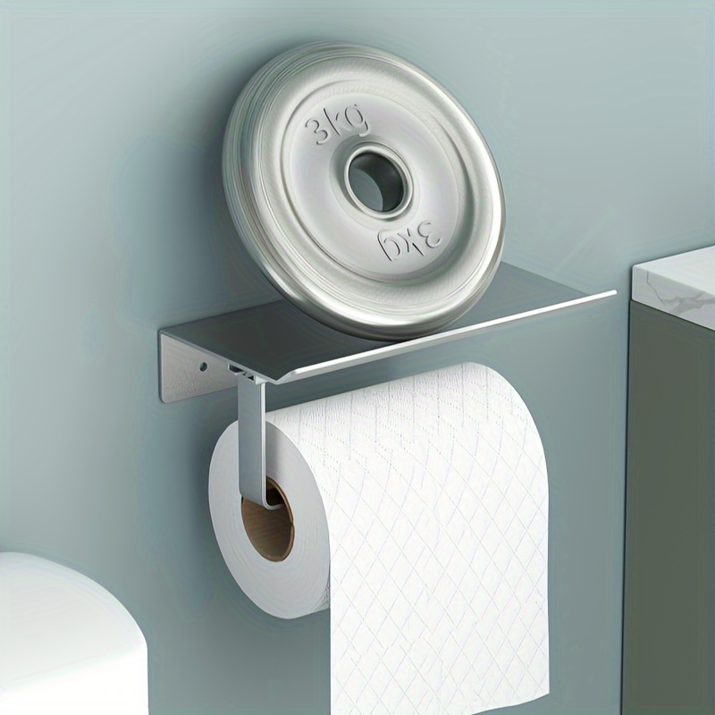 Toilet Paper Holder, Stainless Steel Wall Mounted Toilet Paper Holder,  Suitable For Extra Large Roll Paper, Roll Paper Maximum Length Is,  Thickness Is - Temu