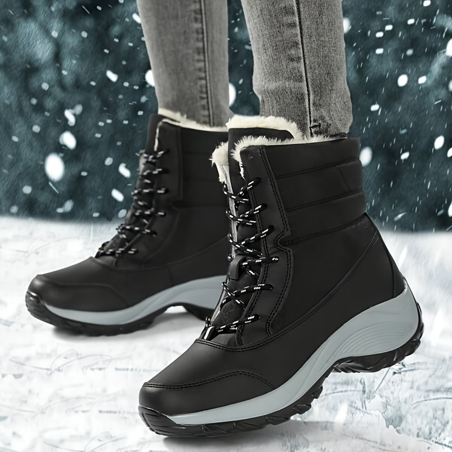 Women's Ankle Boots Winter Thermal Insulated Slip Snow Boots - Temu