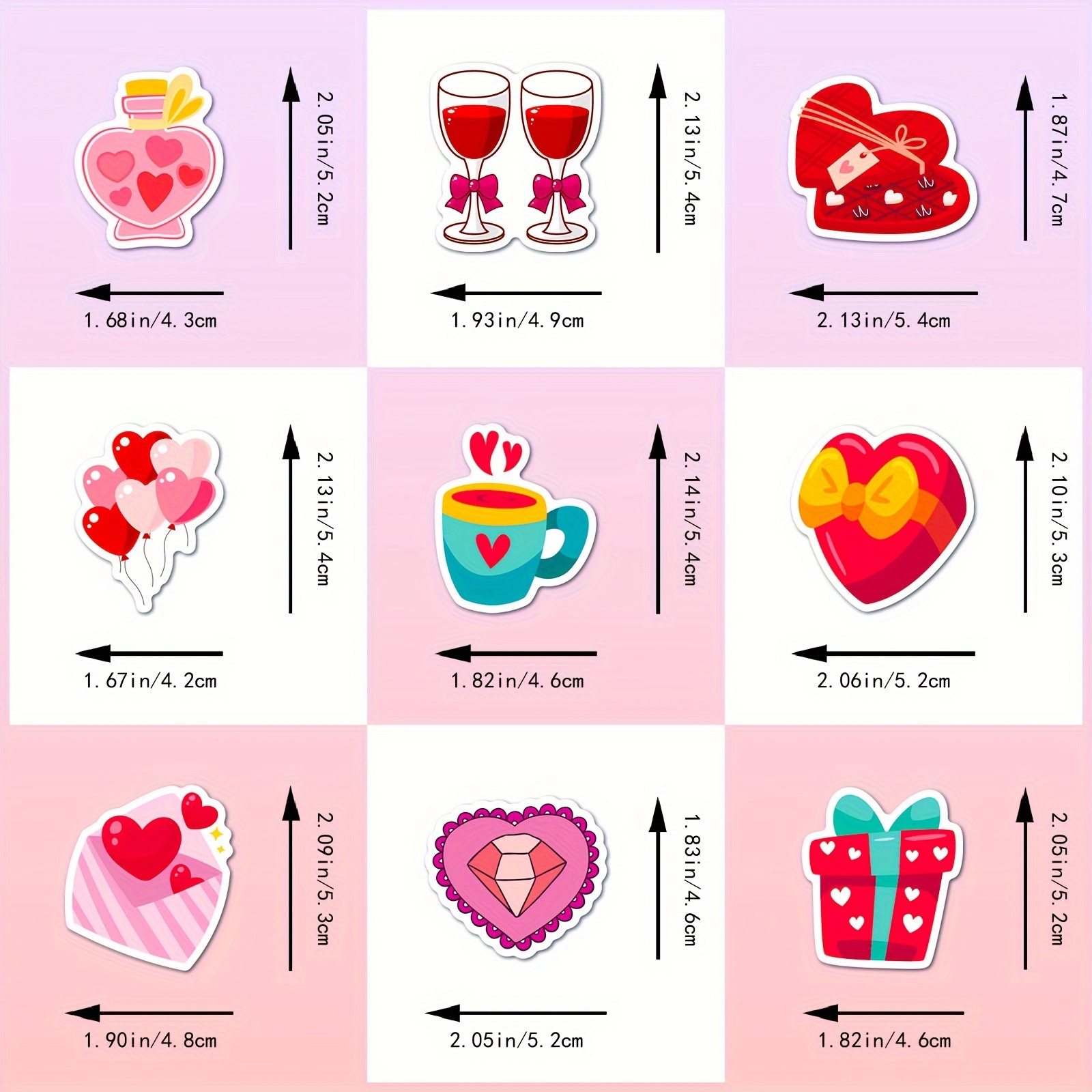 50pcs Pegatinas Amor San Valentín Pegatinas Graffiti - Temu