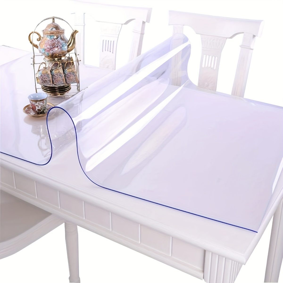 Pvc Transparent Tablecloth Table Mat Protective Film - Temu