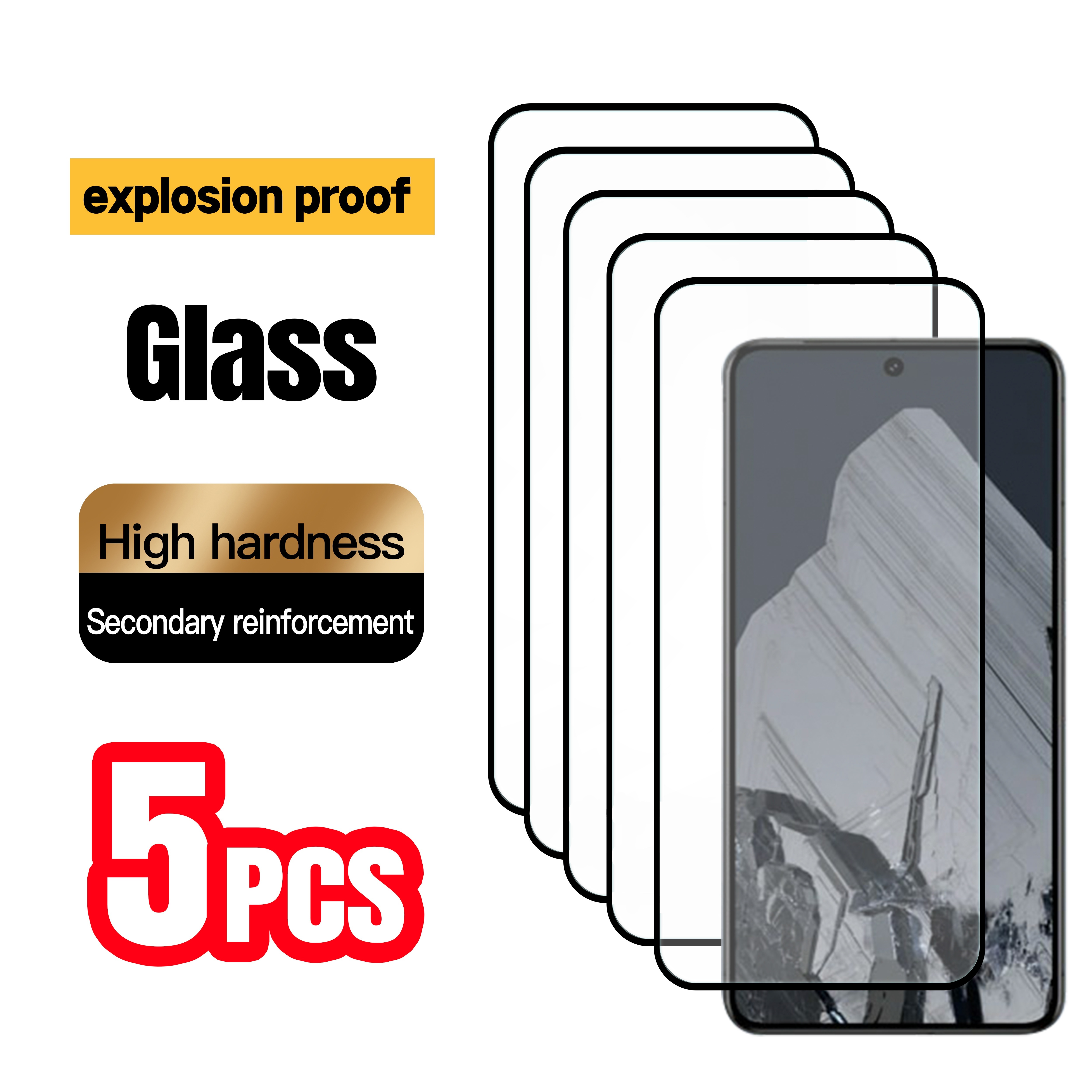 Protector de pantalla de vidrio templado 9H, compatible con huellas  dactilares ultrasónicas, curvado en 3D, resistente a los arañazos para  Samsung
