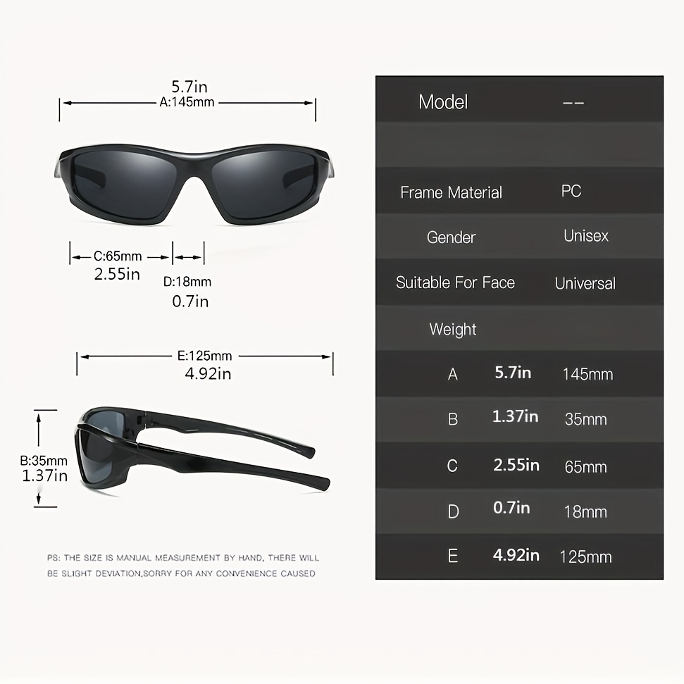 Vimbloom Gafas de Sol Hombre Polarizadas Gafas Sol Deportivas Para Correr  Pesca Conducer Ciclismo Golf Running VI367 : .es: Moda