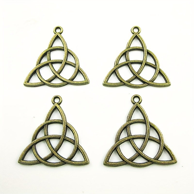 10pcs Antique Triangle Circle Alloy Pendant DIY Accessories