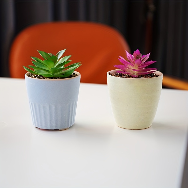 Simple Glazed Ceramic Flowerpot Ideal For Growing Succulents - Temu United  Arab Emirates