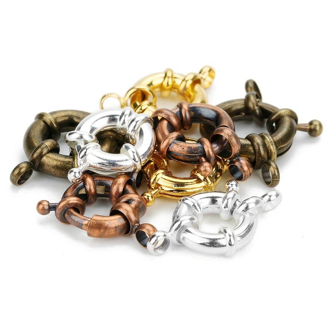 Copper Sailor Clasps Connector Fit Charm Bracelets End - Temu