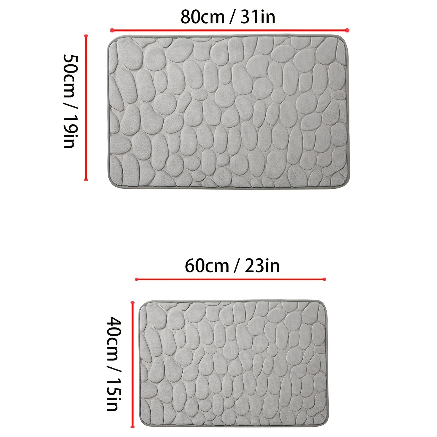 Cobblestone Bathroom Rug, Non-slip Padded Bath Mat For Shower, Comfortable  Mat With Soft Cushion, Home Decor & Accessories - Temu Australia