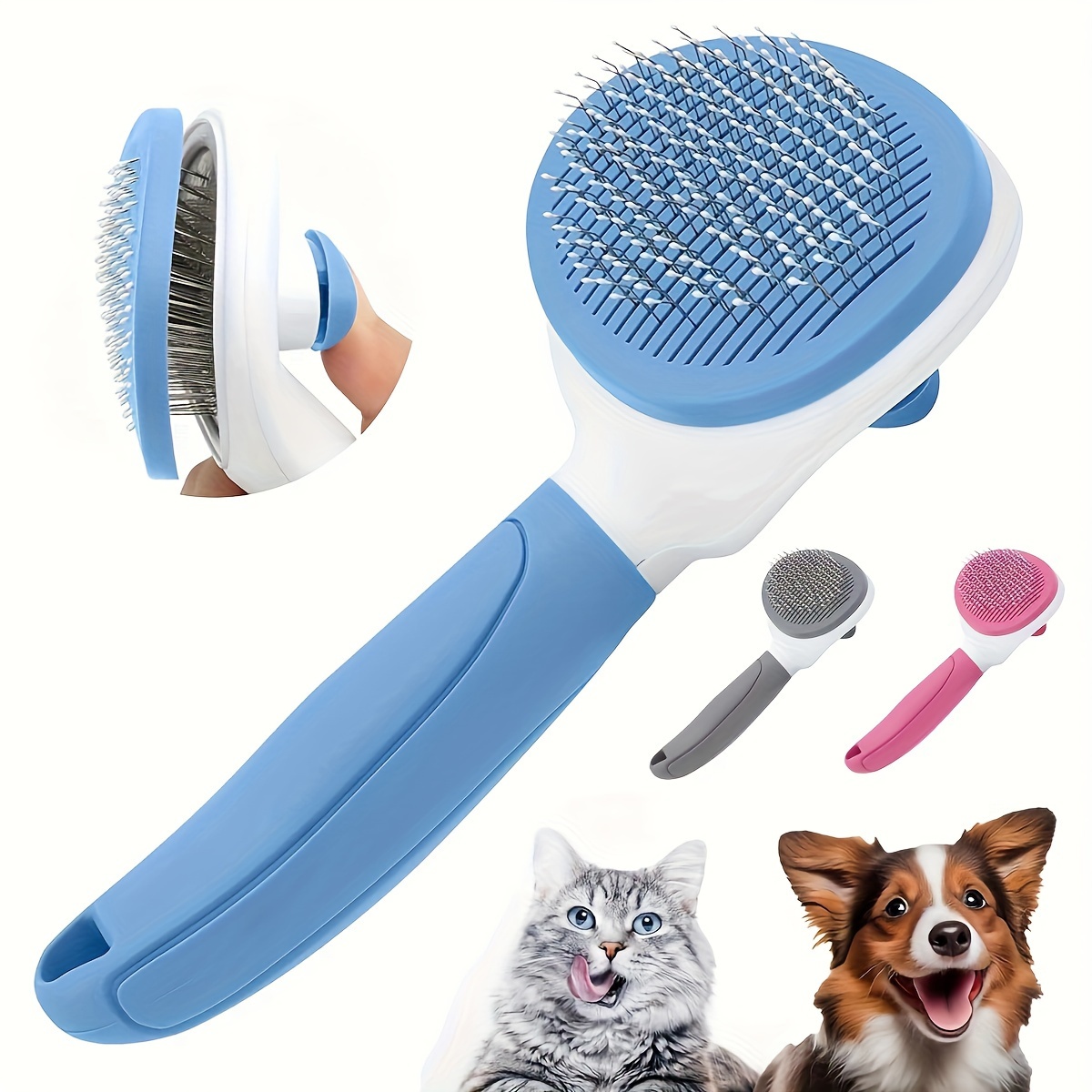 Cepillo eléctrico de vapor 3 en 1 para gatos, peine de agua con  pulverizador, removedor de pelo flotante para mascotas, cepillo de  depilación de masaje, suministros de aseo para perros y gatos - AliExpress