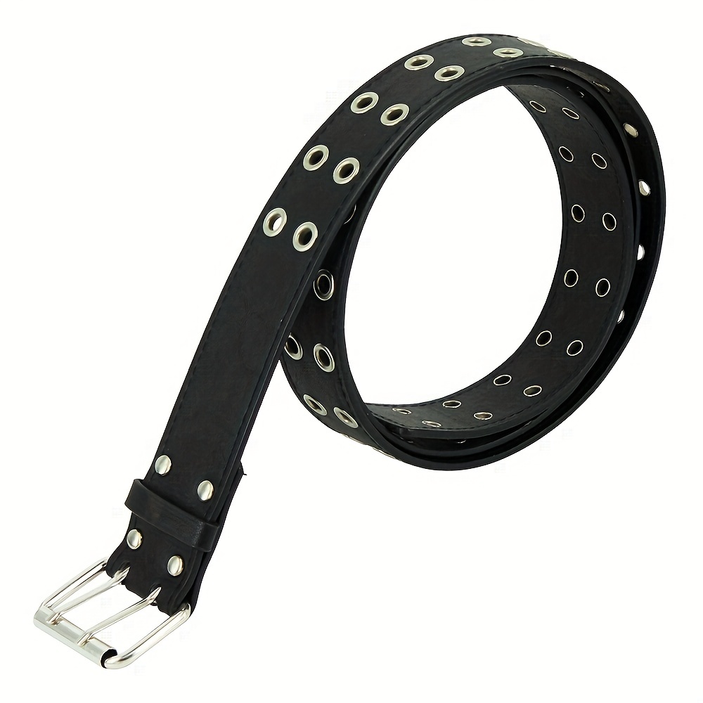 Punk Chain Belt with Adjustable Double Eyelet Grommet