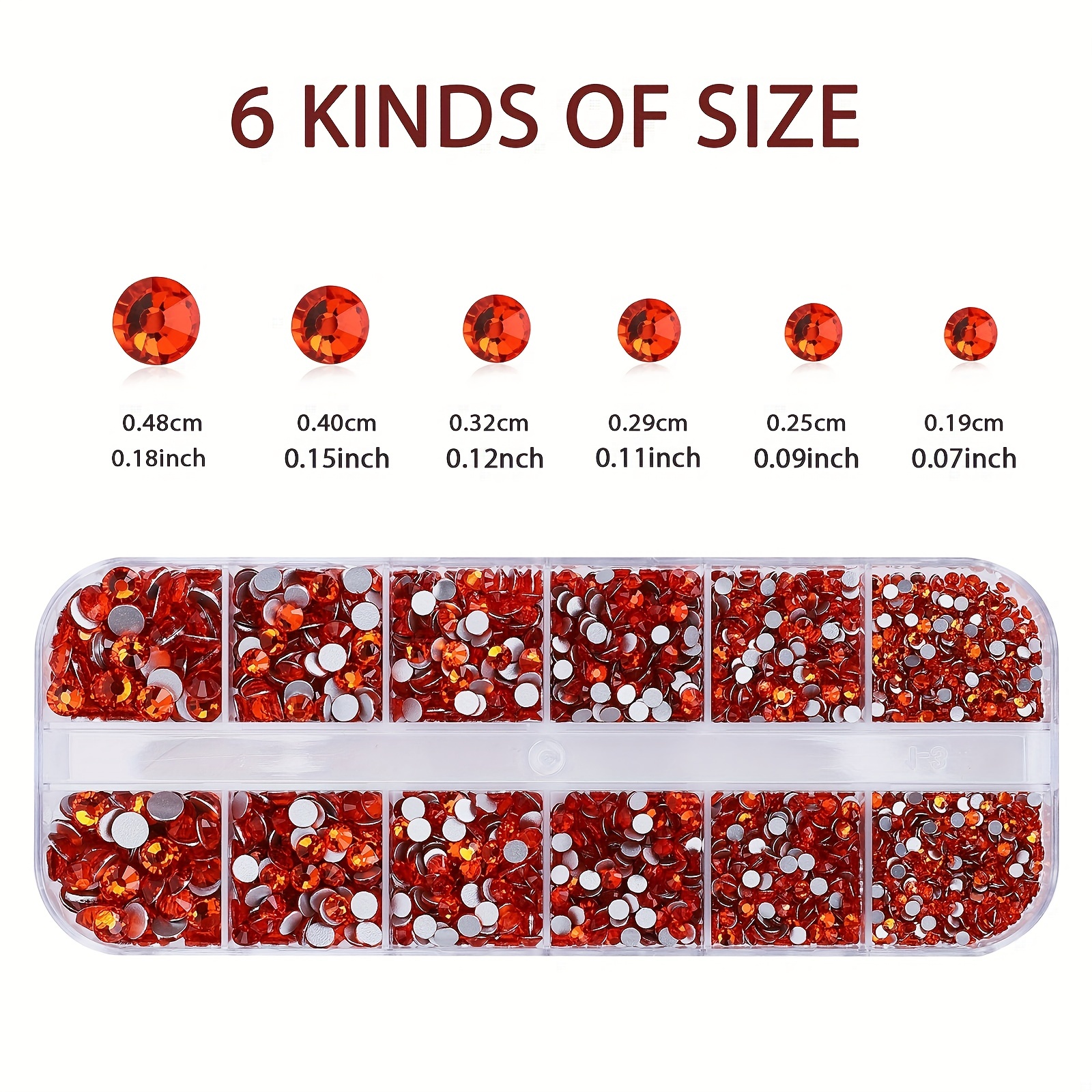 SILPECWEE 2 Boxes Red Rhinestones For Nails Glass Nail Crystals Flat-Back  Nail Rhinestones Nail Gems Stones Diamond for Nail Art Supplies Nail  Decoration with P…