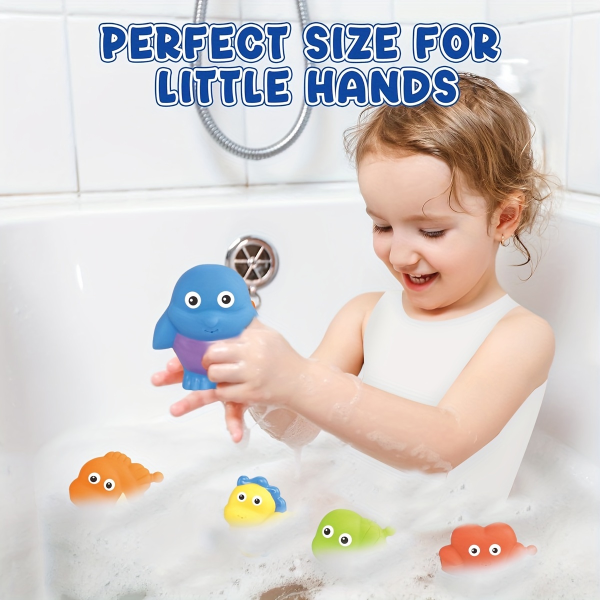 Juguetes de baño para bebés de 1 a 3 años - 6 piezas de juguetes de agua  para la bañera para niños de 2 a 4 años, regalo para niños y niñas de 6 a 12