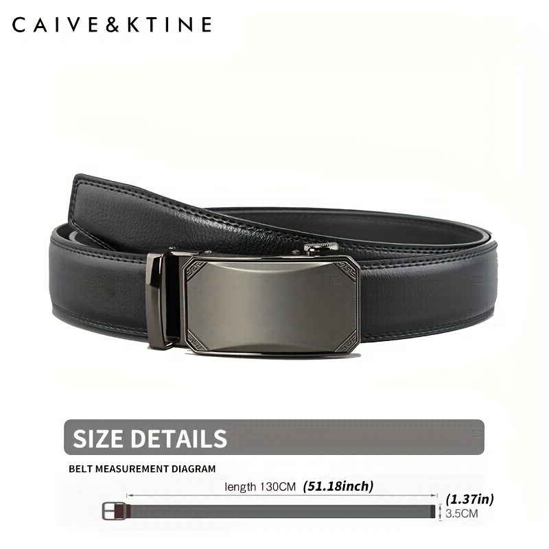 Men's Fashion Trend Turning Good Luck Black Automatic Belt - Temu