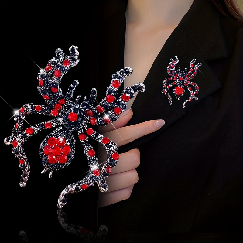 Spider Rhinestone Brooch Women Suit Brooches Pin Jewelry - Temu