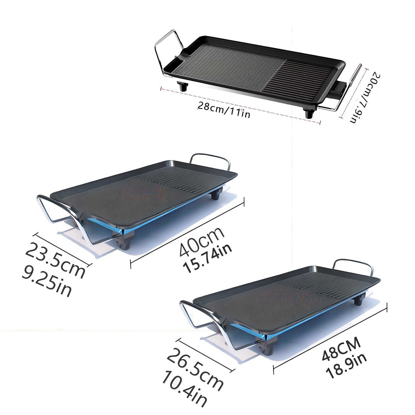 Electric Grill Home Outdoor Electric Grill Pan, Adjustable 5 Temperature  Controls, Portable BBQ Party Grill