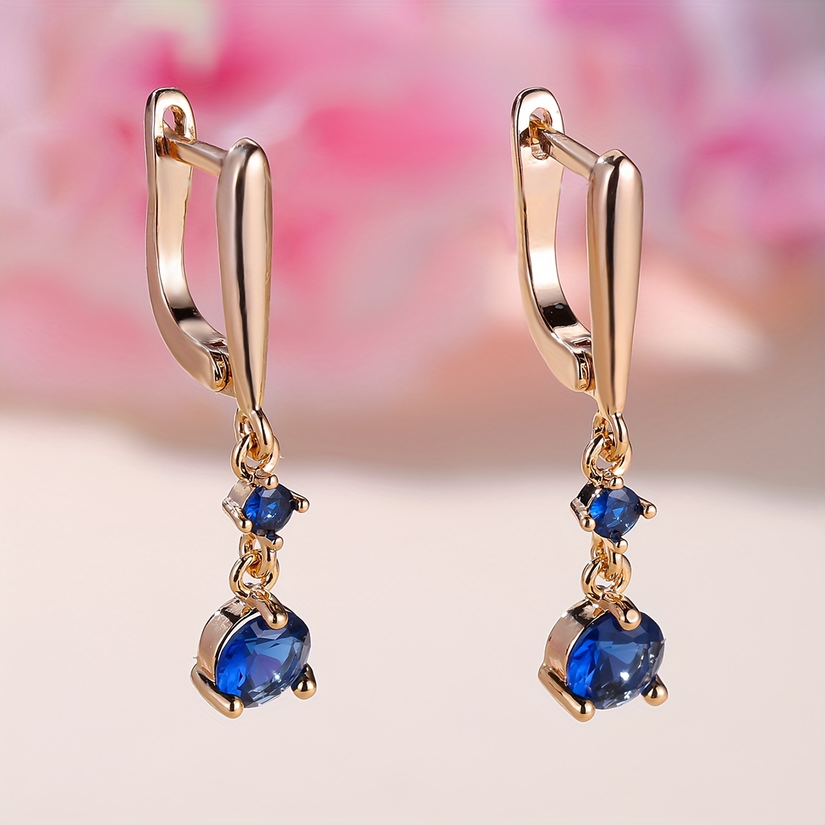 Set Orecchini Pendenti Con Zirconi E Cristalli Blu – Argento 925 – My Daily Styles - Foto 4