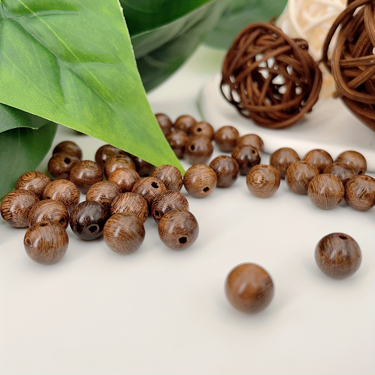 8mm Sandalwood Natural Wood Beads