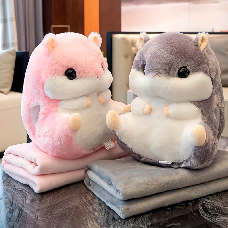 Cartoon Cute Hamster Seat Cushion Throw Pillows PP Cotton Home Decor Chair  Cushion Kawaii Plush Toys For Kids Christmas Gifts