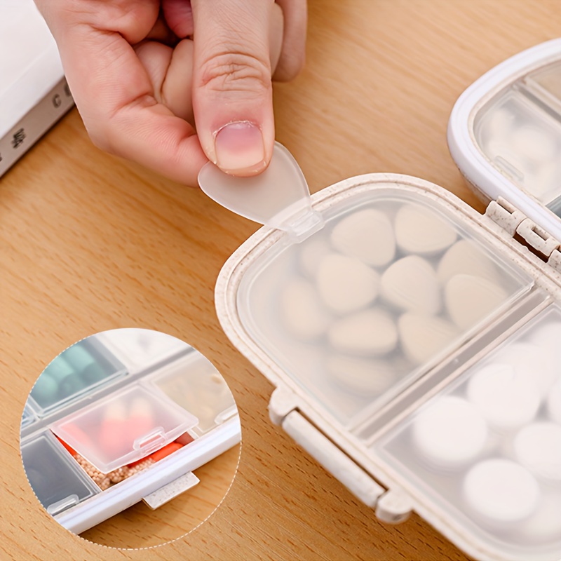 Flip Top Compartment Pill Box Double Sided Pill Box 8 - Temu