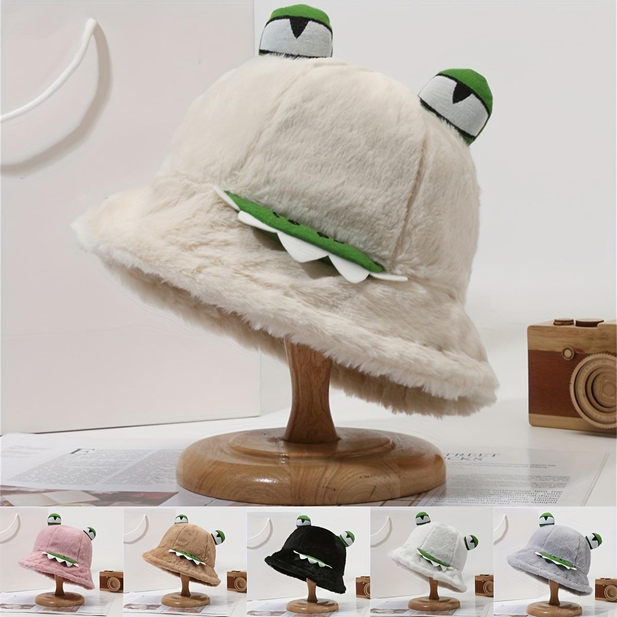 Women's Cute Cartoon Frog Uv Protection Bucket Hat Fashion - Temu