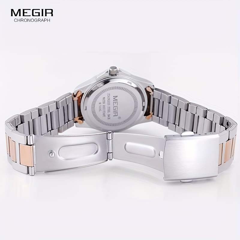 Megir stainless steel hot sale back water resistant