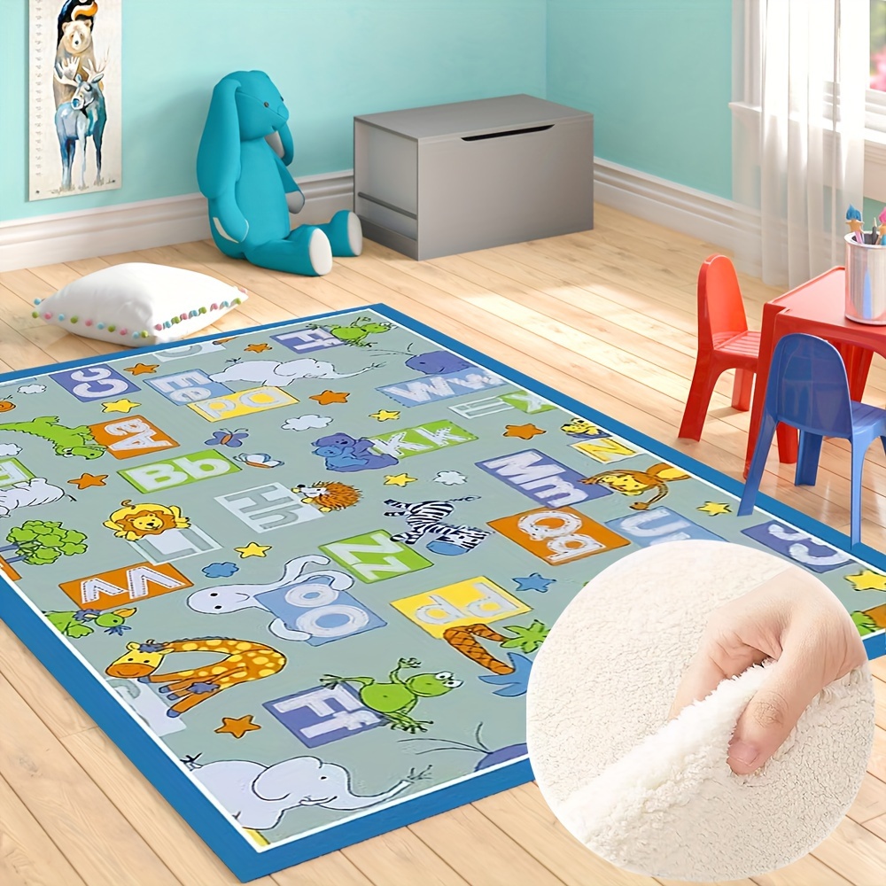  TEALP Alfombra de juego de algodón para bebé, alfombra suave  para gatear, alfombras desmontables, lavables, manta de juego para el suelo,  alfombra redonda para niños, decoración de habitación para : Bebés