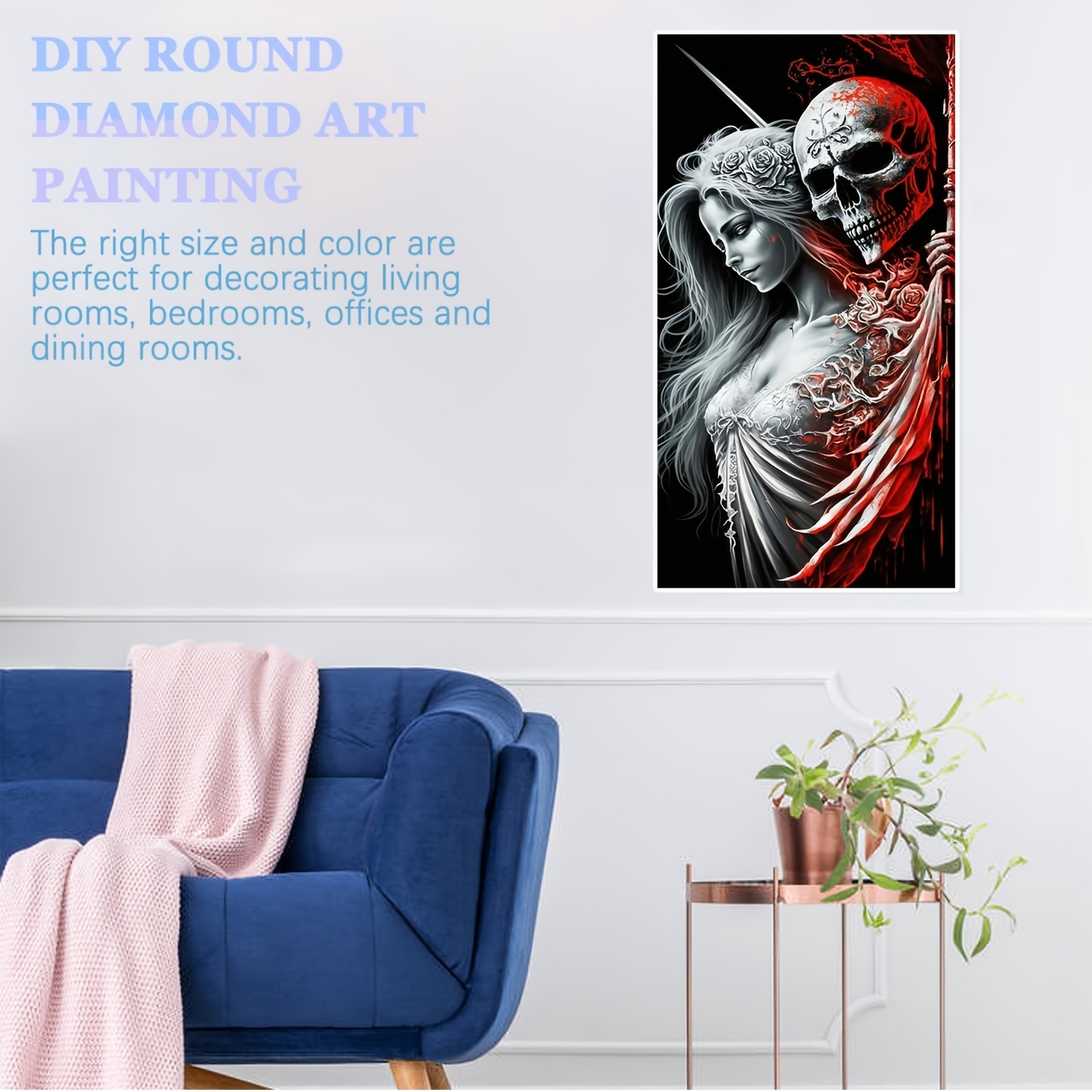 Cool Diamond Painting Kits Adultos Skull Full Diamond Art - Temu