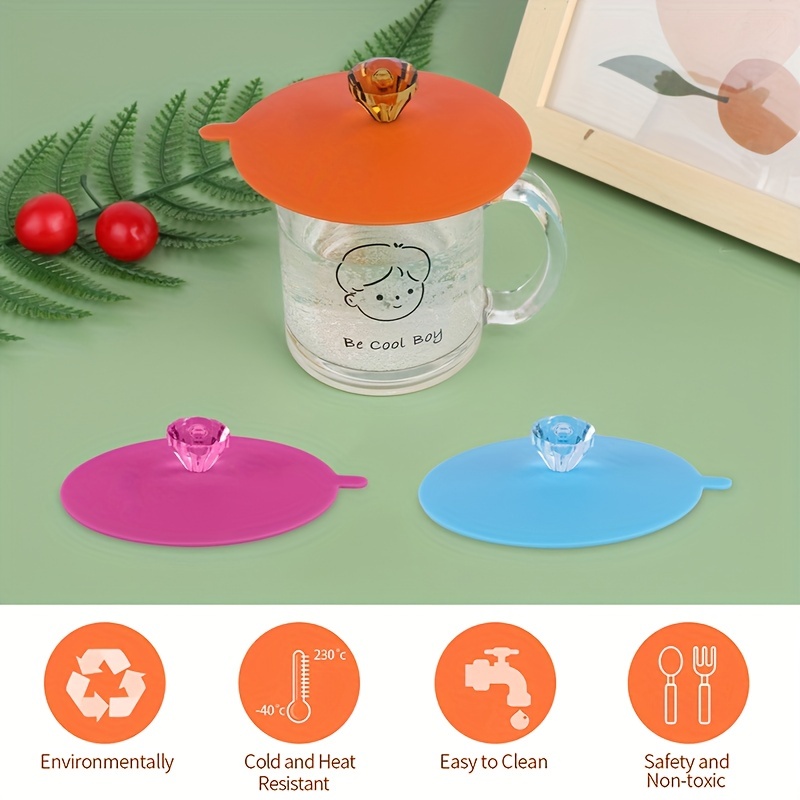 Silicone Anti-Dust Suction Magic Mug Cup Cover Lid Cap Reusable