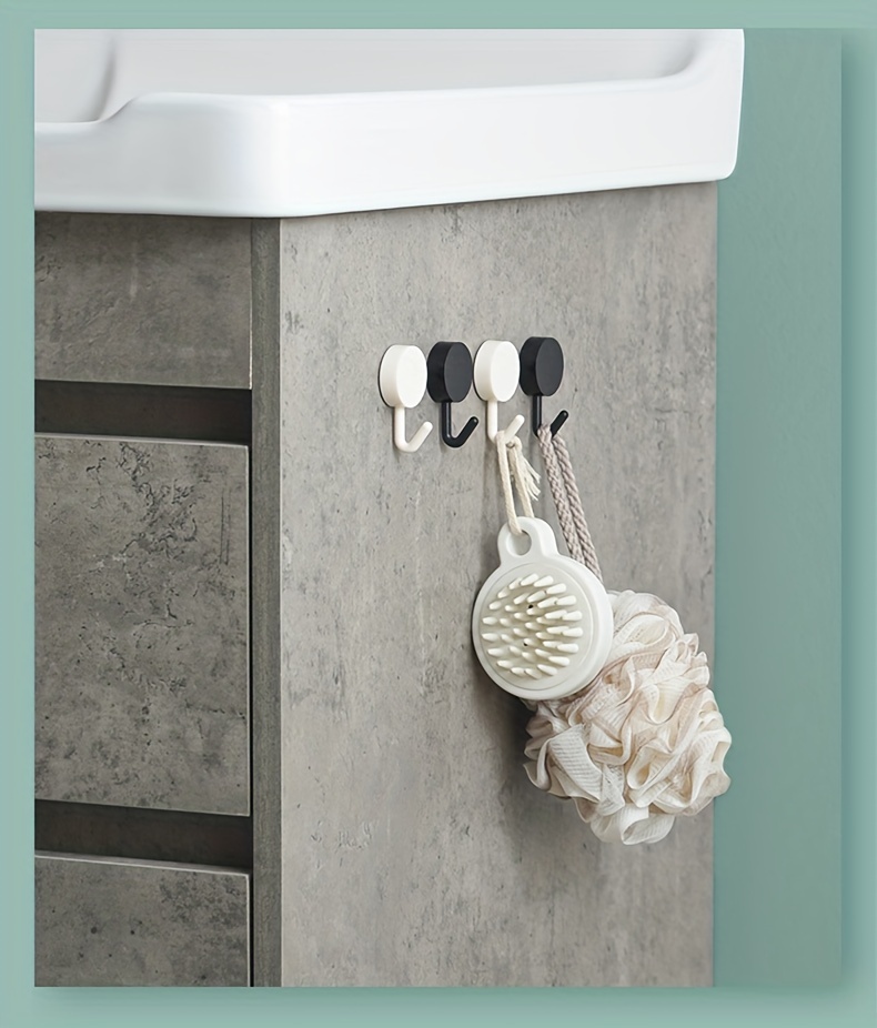 10 piezas ganchos adhesivos transparentes, colgadores de pared ganchos adhesivos  resistentes para baño ducha puerta exterior mejora del hogar, Mode de  Mujer