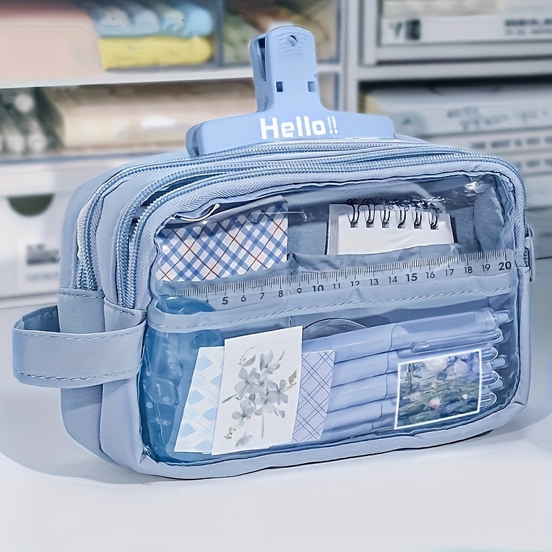 Pencil Case Stationery Bag Pencil Case Large Capacity And - Temu