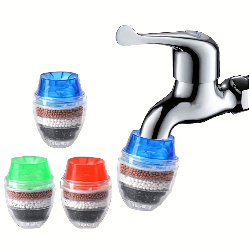 1pc Compartment Filter Household Tap Water Purifier Shower Splash-proof  Extender Stainless Steel Filter Element Universal Water Filter