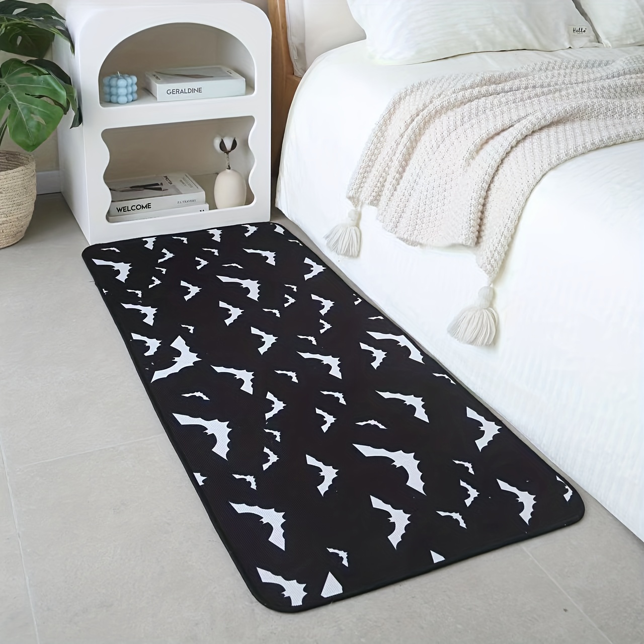 Mercredi Addams Flanelle Tapis de sol rond Antidérapant Tapis