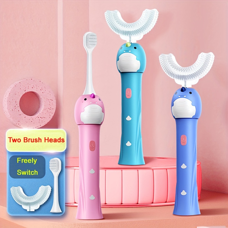Cepillo de dientes eléctrico de dinosaurio, cepillo de dientes sónico para  niños de 3 a 12
