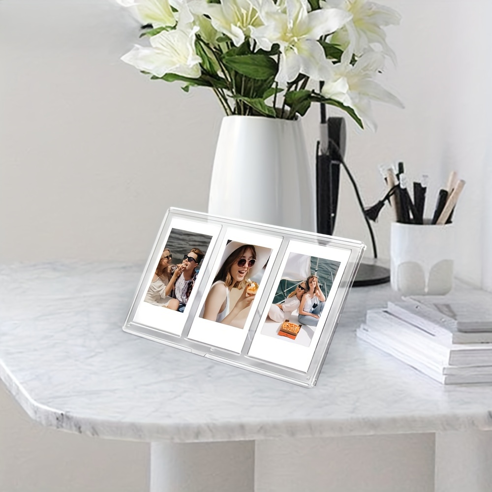 3-in-1 Mini Picture Frame: Showcase For * Photos In Style! Simple And Creative Vertical Three-* Frame Table