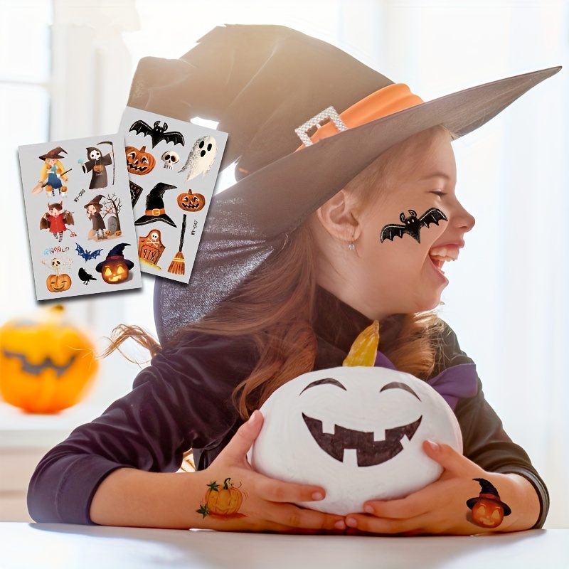 52 Sheets Halloween Temporary Tattoos Fake Stickers for Kids  Etsy