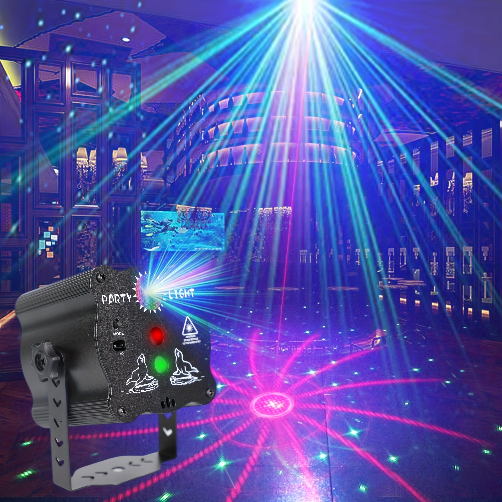 Dj Disco Stage Party Light Usb Mini 3 Holes Colorful Light - Temu