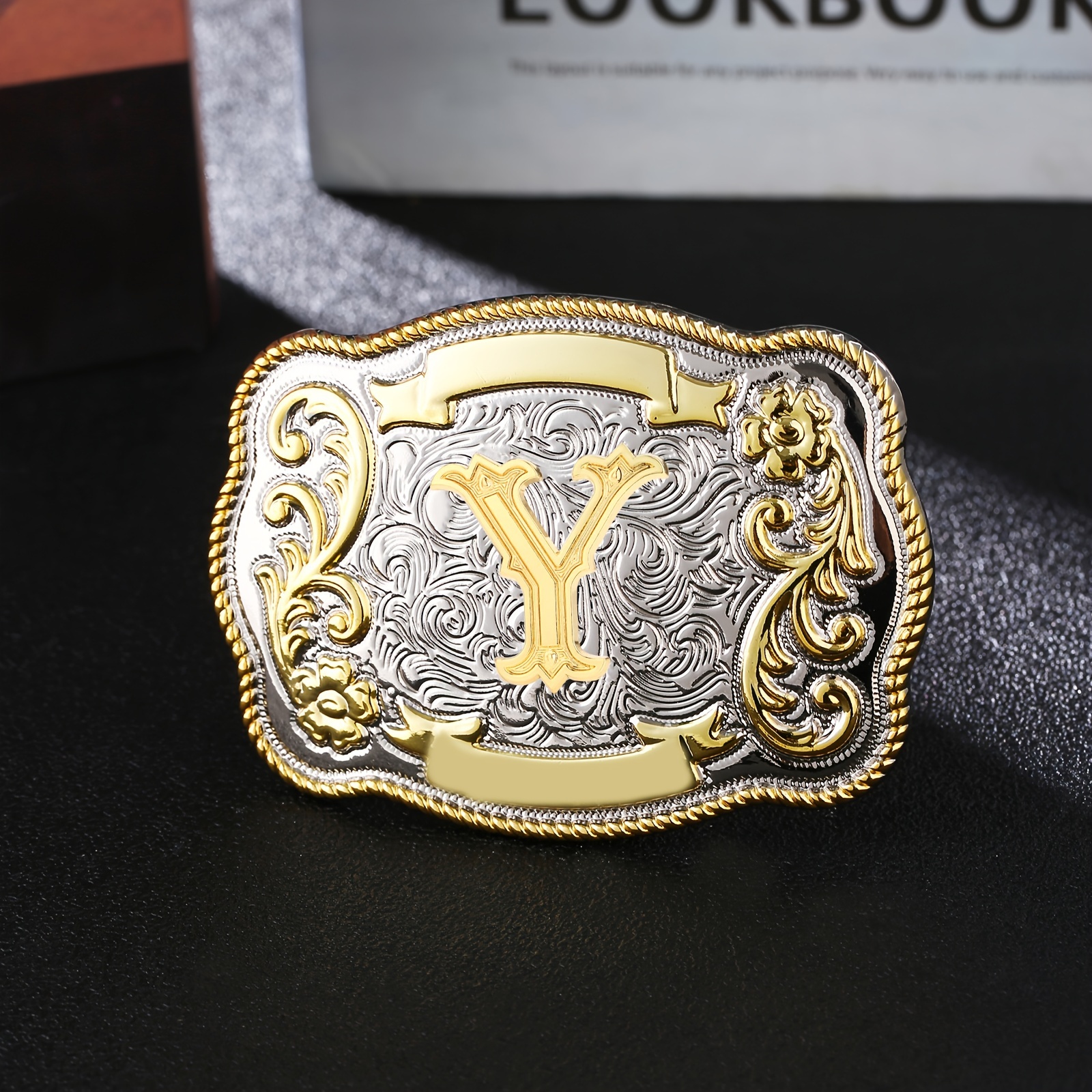  Gift Box Packed Western Style Funny Casual Belt Buckle I'd  Rather Be Fishing (GOLD) : Everything Else