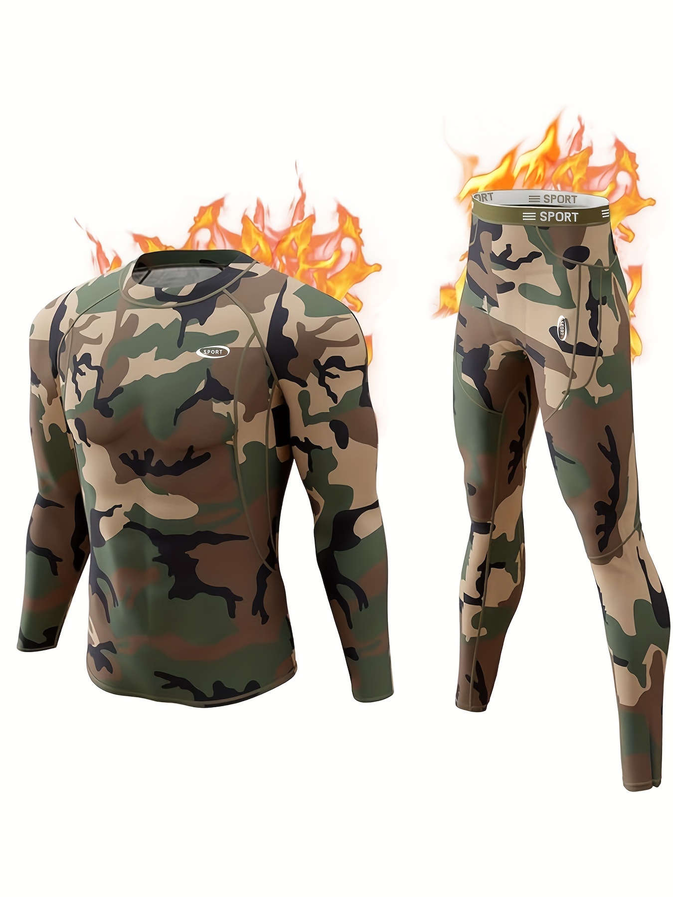 Camouflage Outdoor Tactical Warm Underwear Set Sports Training Long Johns -  China Camo Underwear Set and Tactical Underwear price
