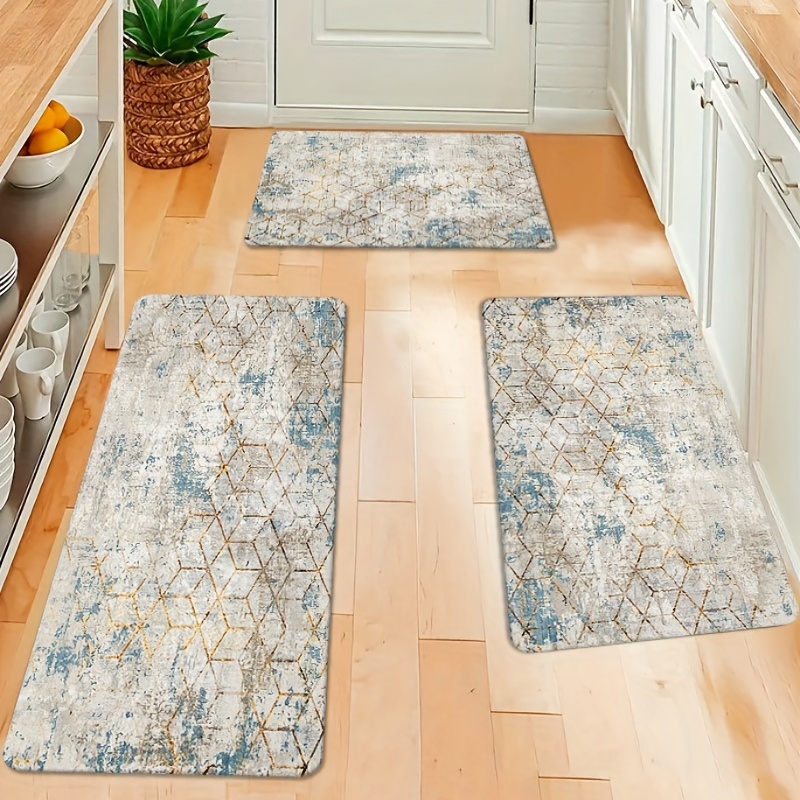 Absorbent Anti Slip Kitchen and Bath Mat Modern Abstract