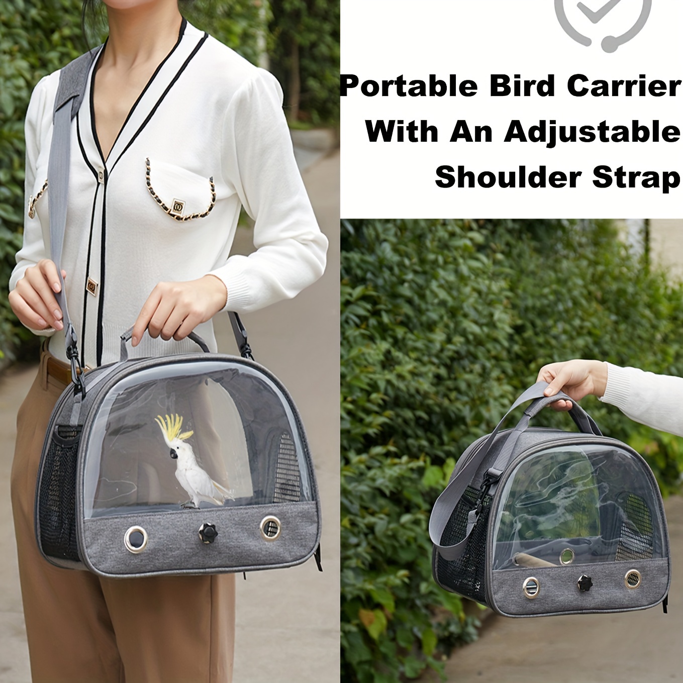 Portable bird outlet carrier