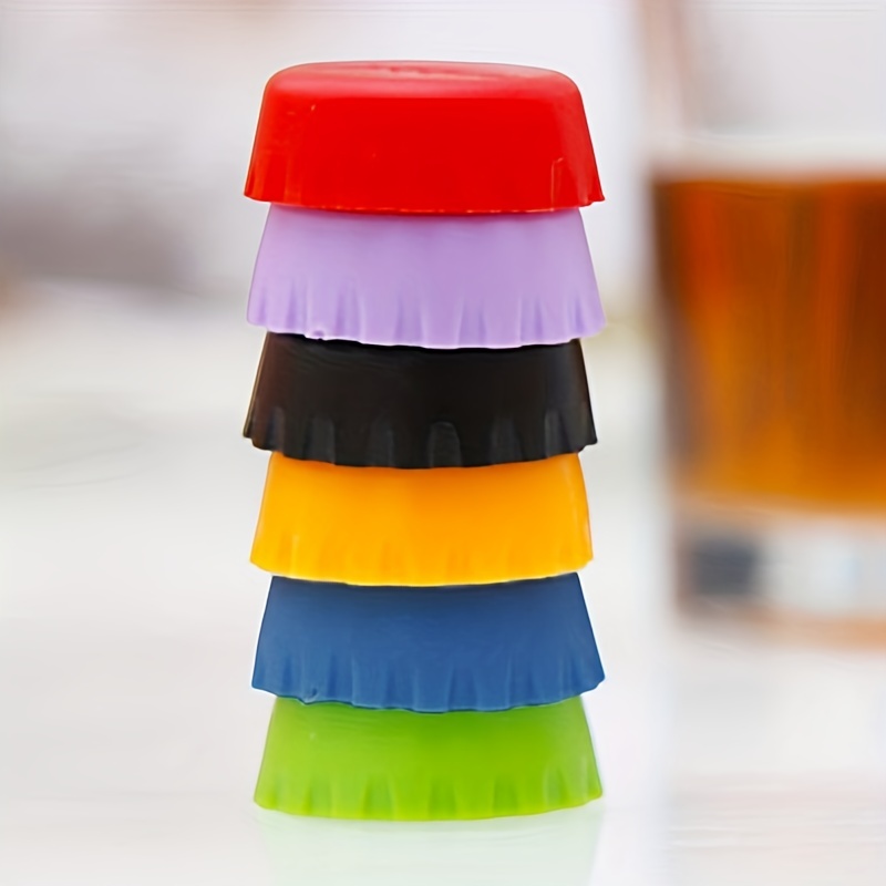 Bottle Caps, Beer Bottle Caps Silicone Reusable Soda Bottle Stopper Hat  Sealer Cover for Soft Drink, Beverages, HomeBrew, Kitchen Gadgets, Prevent