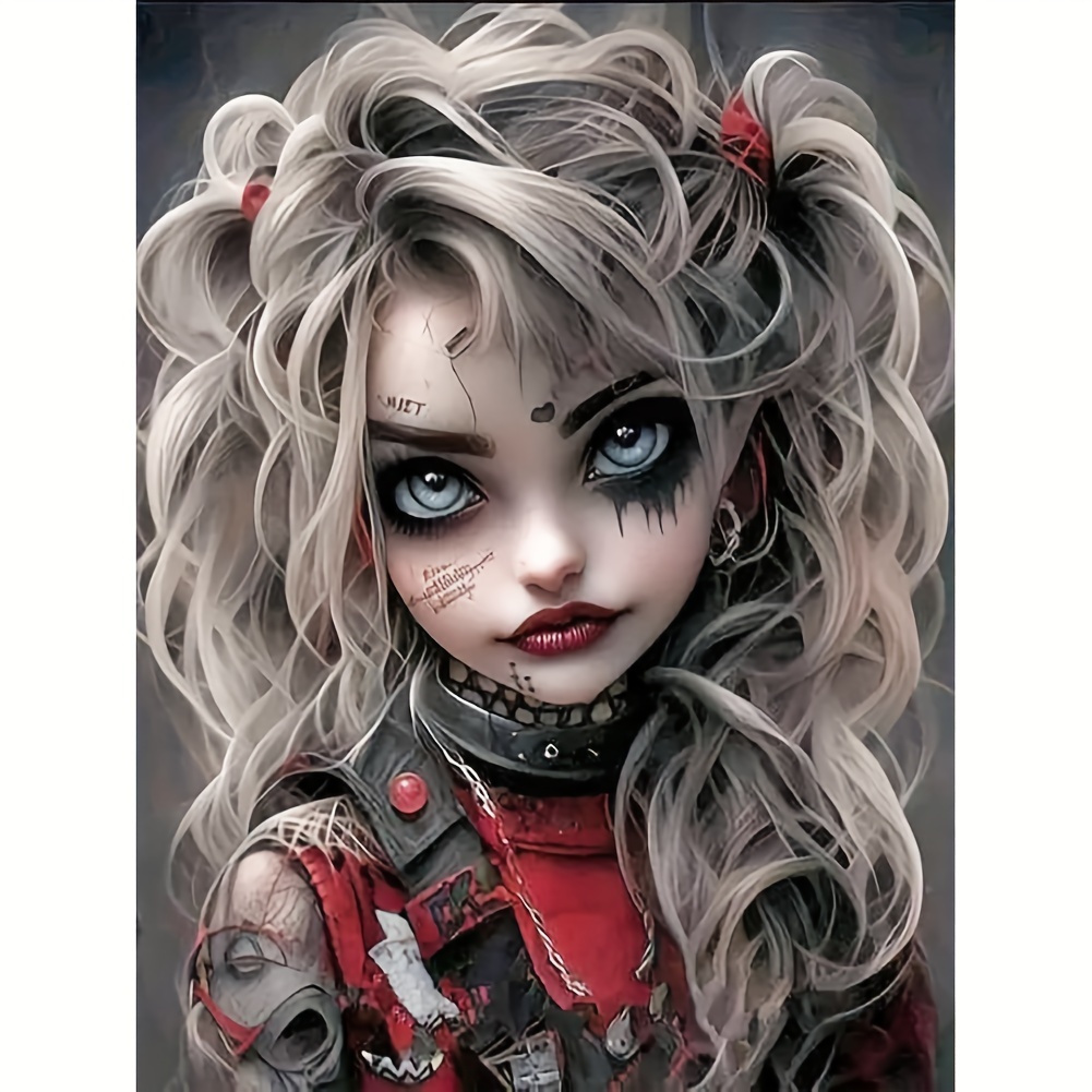 5d Diamond Painting Set Gothic Girl Pattern Suitable For - Temu