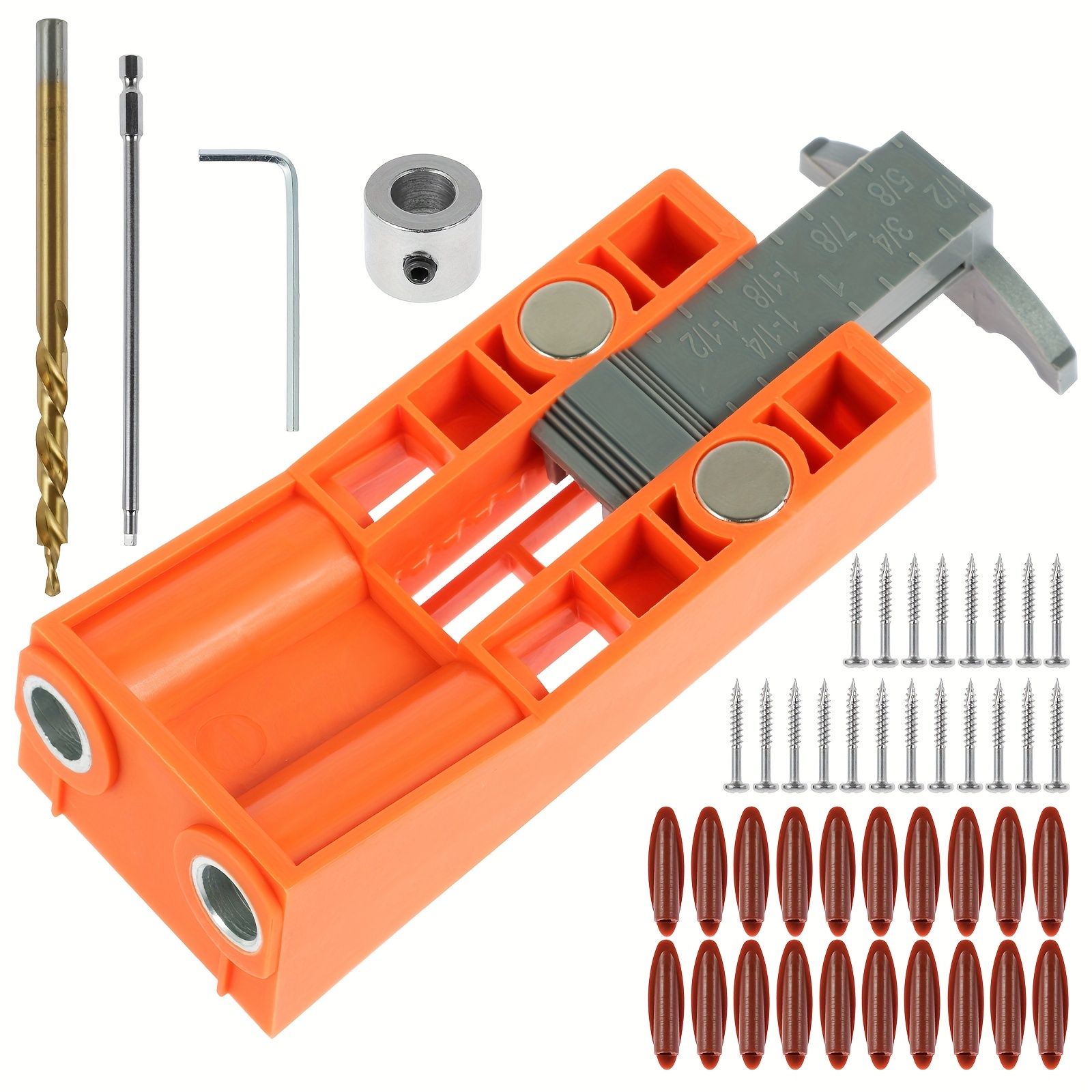 Pocket Hole Jig Kit Adjustable High Precision Hole Drill - Temu